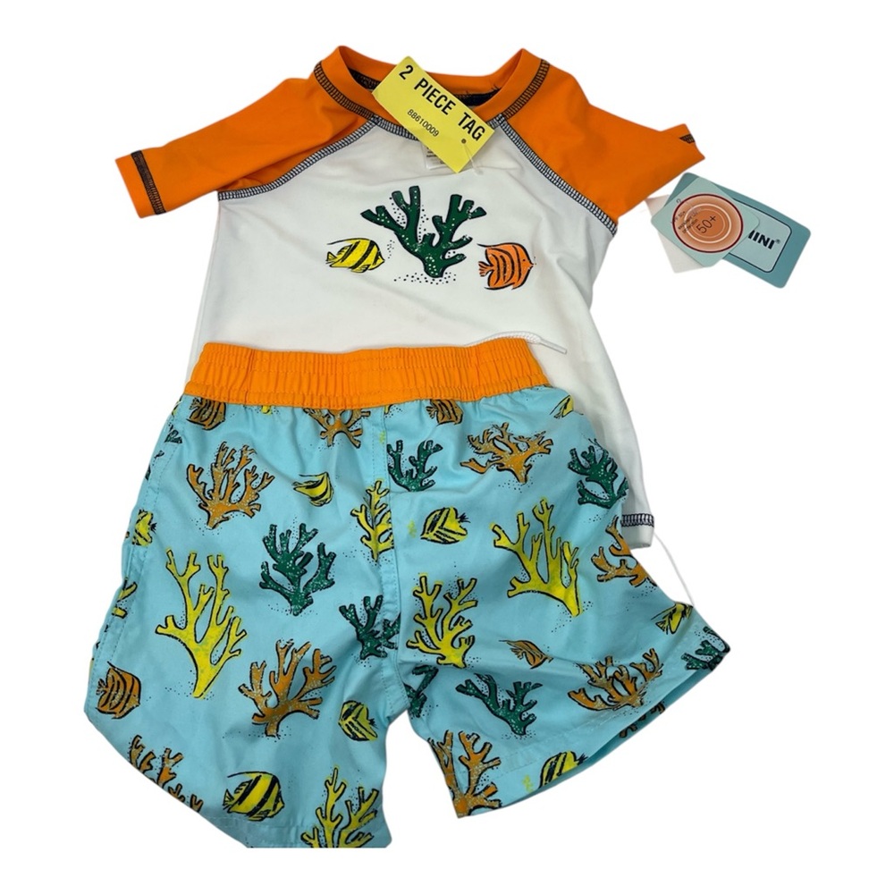 Floatimini Boy's Rashguard and Trunks Swim Set 12M